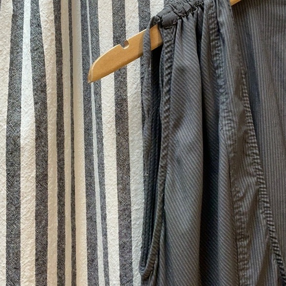 LAUREN VIDAL unique dress textural greys grays pockets ties art-wear M layer - Picture 11 of 12